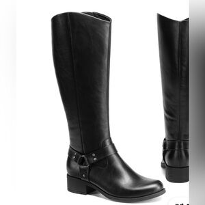 Black Knee-High Leather Boots